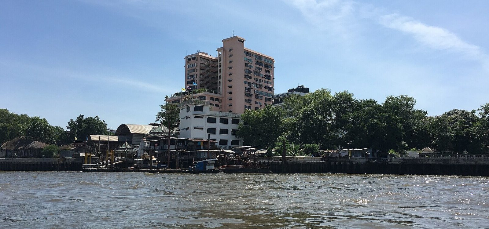 Thaisathit Condominium building in Bangkok near the Chao Phraya River.